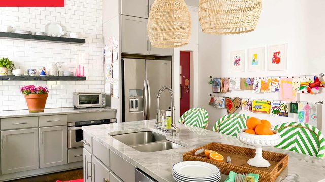 Transforming Spaces: Kid’s Art Inspires Stunning Kitchen Wallpaper Design