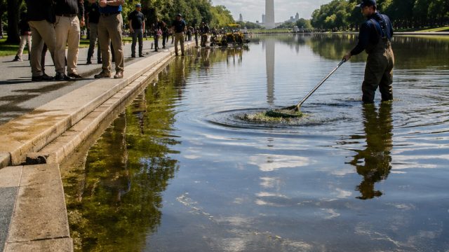 Reflecting Pool Maintenance Sparks Controversy Amid Blame Game
